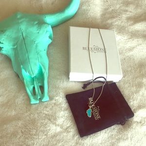 Blue stone turquoise Tahoe necklace.